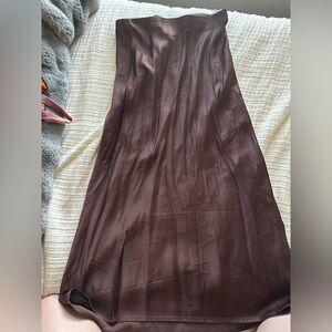 Elegant Brown silk Women's Skirt